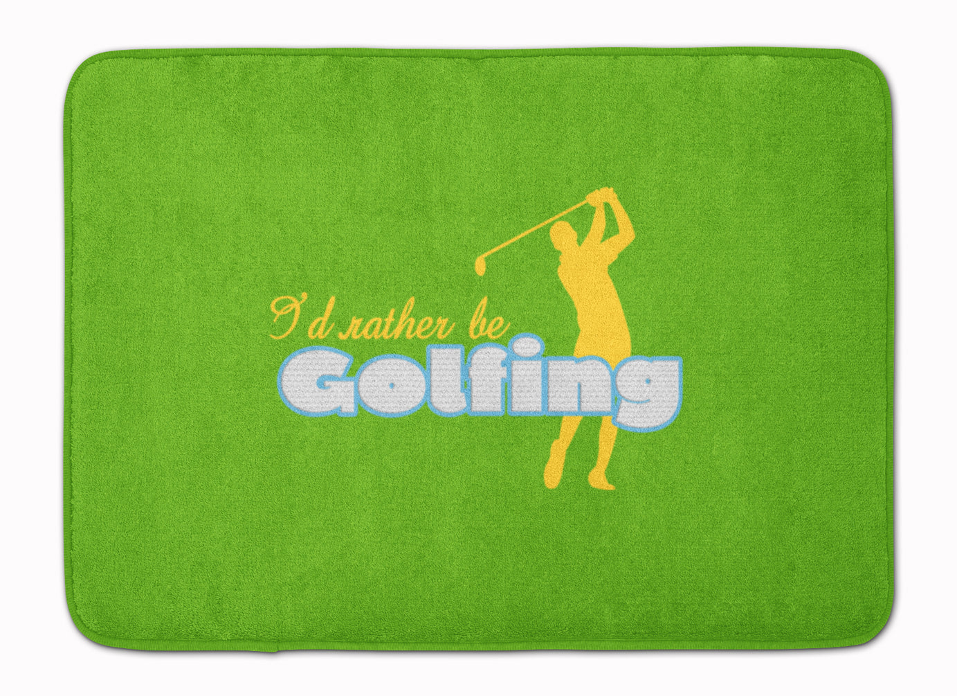 I'd rather be Golfing Man on Green Memory Foam Kitchen Mat Machine Washable Anti-Fatigue Cushion Comfort Bath or Kitchen Rug