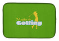I'd rather be Golfing Woman on Green Dish Drying Mat Absorbent Dish Drying Mat Pad for Kitchen Counter Dish Drainer Mat for Countertop, 14 x 21", Multicolor