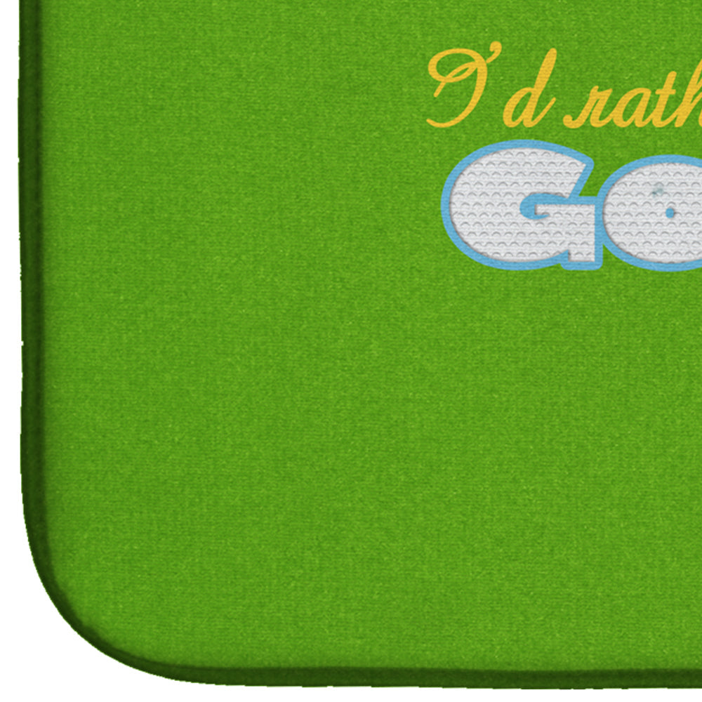 I'd rather be Golfing Woman on Green Dish Drying Mat Absorbent Dish Drying Mat Pad for Kitchen Counter Dish Drainer Mat for Countertop, 14 x 21", Multicolor