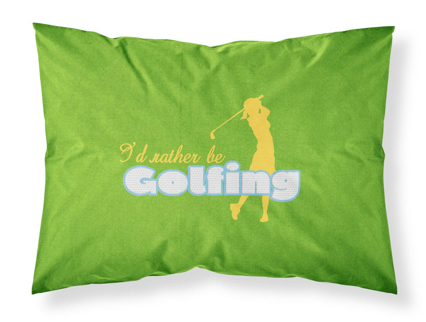 I'd rather be Golfing Woman on Green Standard Pillowcase Lightweight Super Soft Easy Care Decorative Artwork Pillowcase, Standard