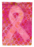 Artsy Breast Cancer Pink Ribbon House Flag 28x40 Porch Sleeve Pole Decorative Outside Yard Banner Artwork Wall Hanging, Polyester