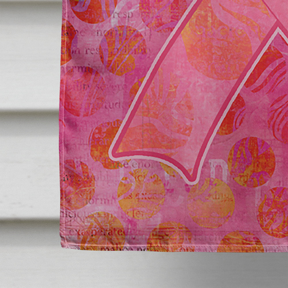 Artsy Breast Cancer Pink Ribbon House Flag 28x40 Porch Sleeve Pole Decorative Outside Yard Banner Artwork Wall Hanging, Polyester