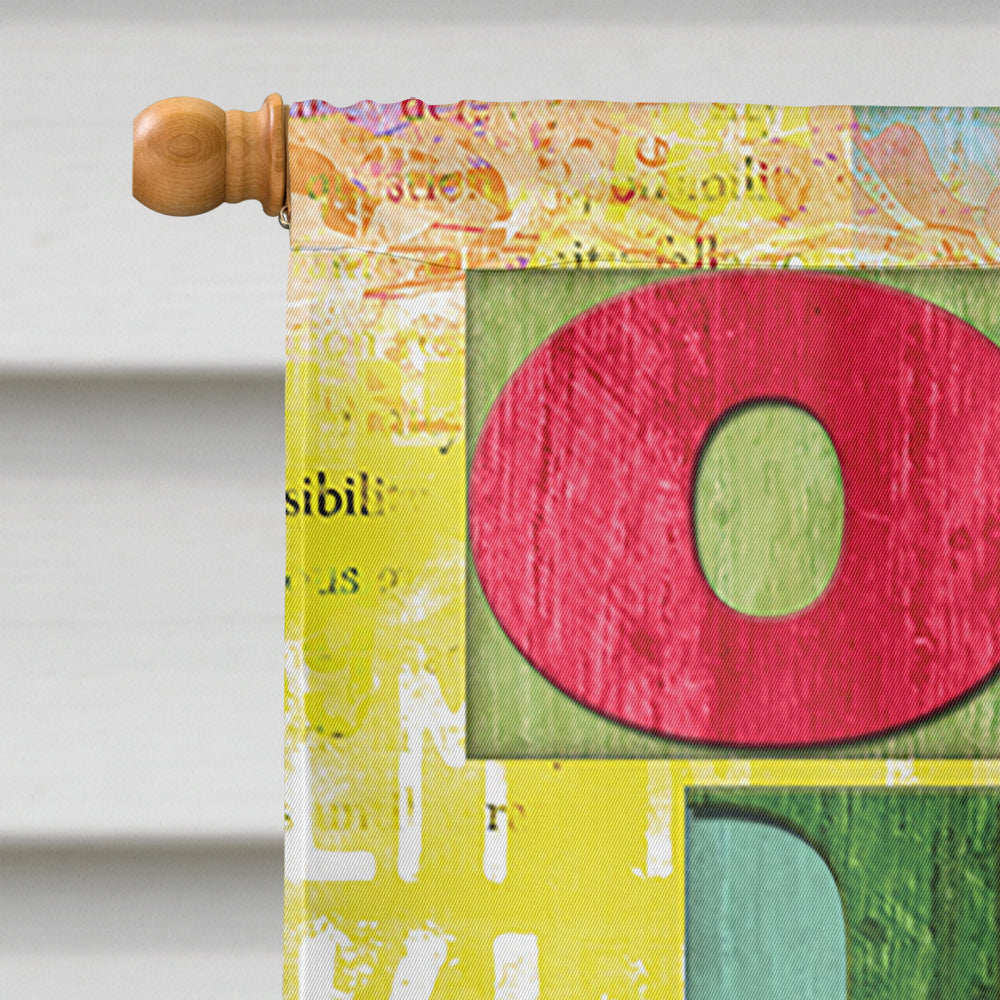 Artsy OPEN House Flag 28x40 Porch Sleeve Pole Decorative Outside Yard Banner Artwork Wall Hanging, Polyester