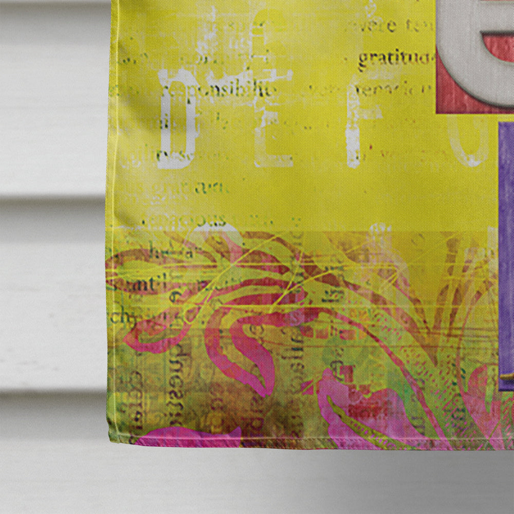 Artsy OPEN House Flag 28x40 Porch Sleeve Pole Decorative Outside Yard Banner Artwork Wall Hanging, Polyester