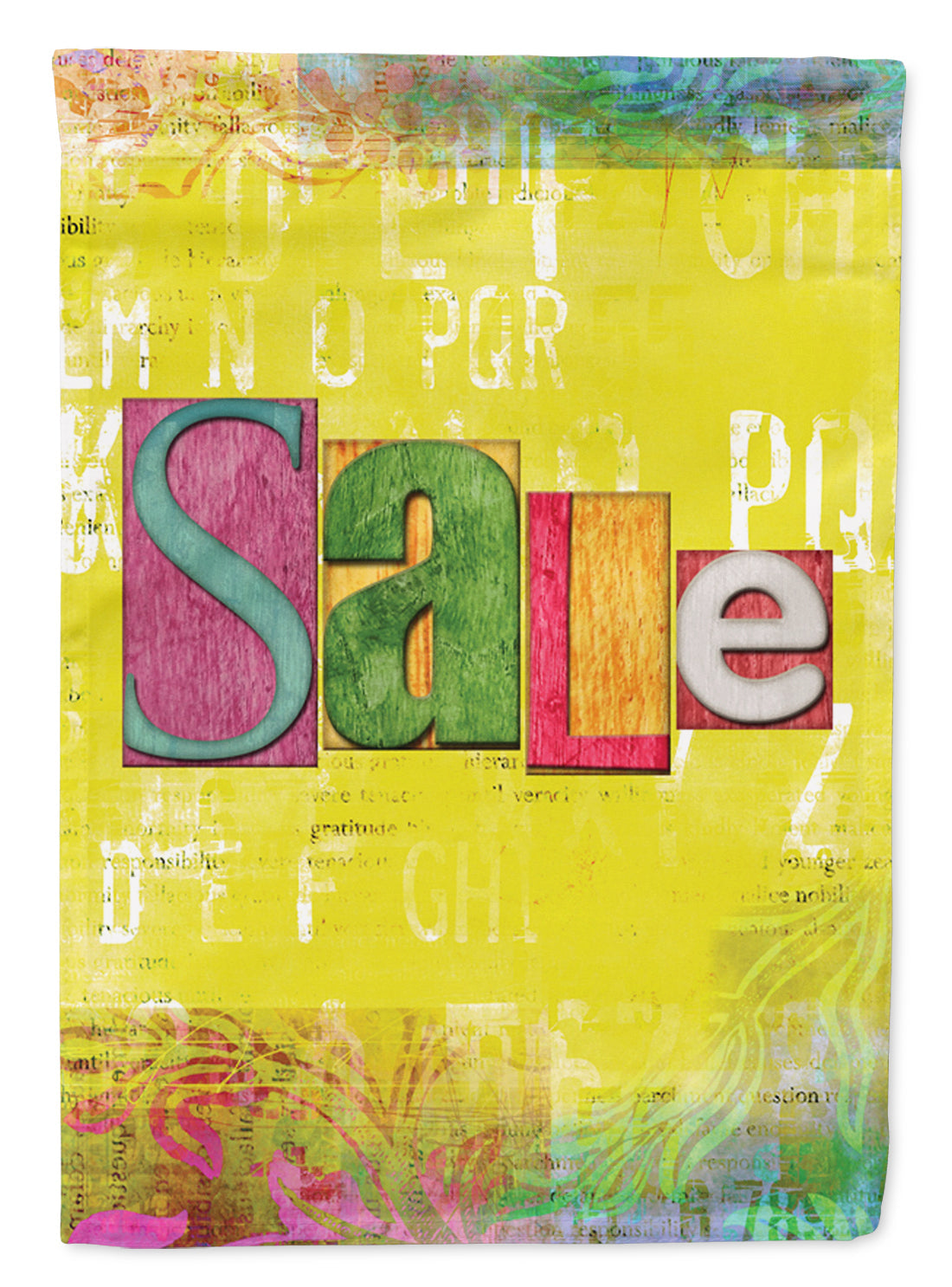 Artsy SALE House Flag 28x40 Porch Sleeve Pole Decorative Outside Yard Banner Artwork Wall Hanging, Polyester