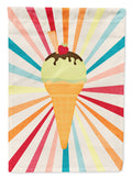 Ice Cream with Strawberry on top House Flag 28x40 Porch Sleeve Pole Decorative Outside Yard Banner Artwork Wall Hanging, Polyester