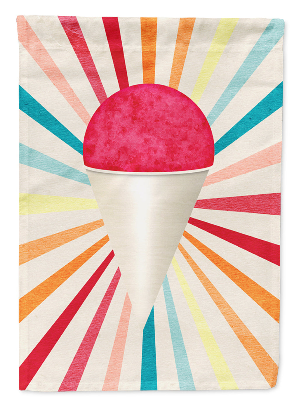 Cherry Snowball Snow Cone House Flag 28x40 Porch Sleeve Pole Decorative Outside Yard Banner Artwork Wall Hanging, Polyester