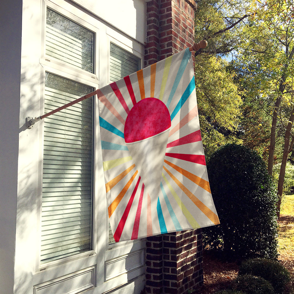 Cherry Snowball Snow Cone House Flag 28x40 Porch Sleeve Pole Decorative Outside Yard Banner Artwork Wall Hanging, Polyester
