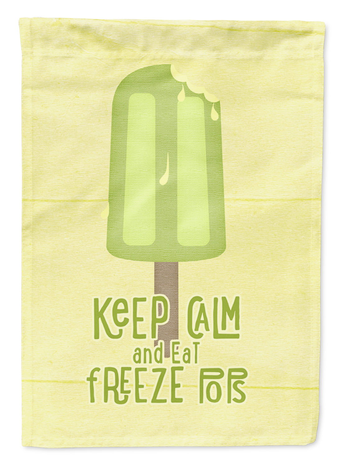 Keep Calm and Eat Freeze Pops Popsicle House Flag 28x40 Porch Sleeve Pole Decorative Outside Yard Banner Artwork Wall Hanging, Polyester