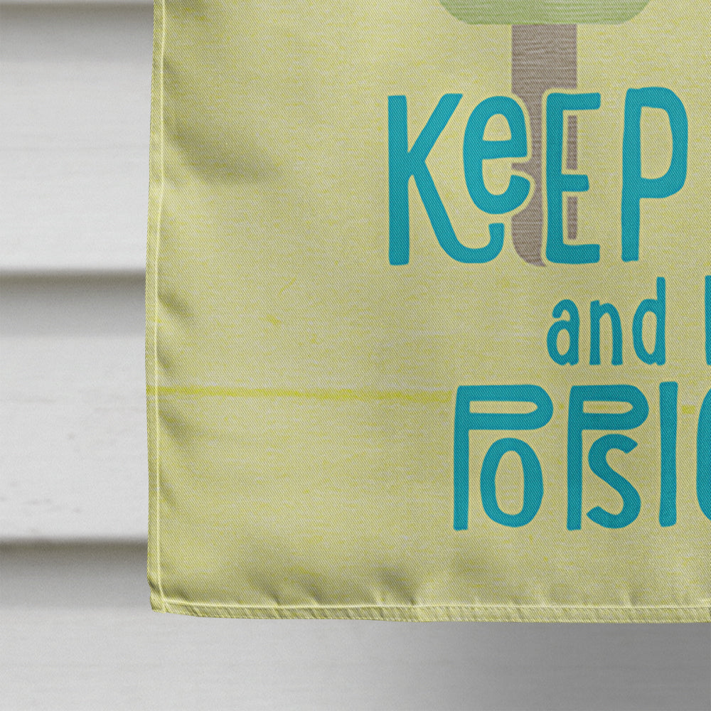 Keep calm and eat popsicles House Flag 28x40 Porch Sleeve Pole Decorative Outside Yard Banner Artwork Wall Hanging, Polyester
