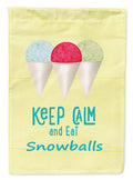 Keep calm and eat snowballs House Flag 28x40 Porch Sleeve Pole Decorative Outside Yard Banner Artwork Wall Hanging, Polyester