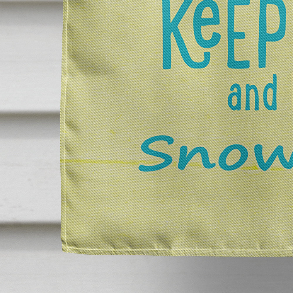 Keep calm and eat snowballs House Flag 28x40 Porch Sleeve Pole Decorative Outside Yard Banner Artwork Wall Hanging, Polyester