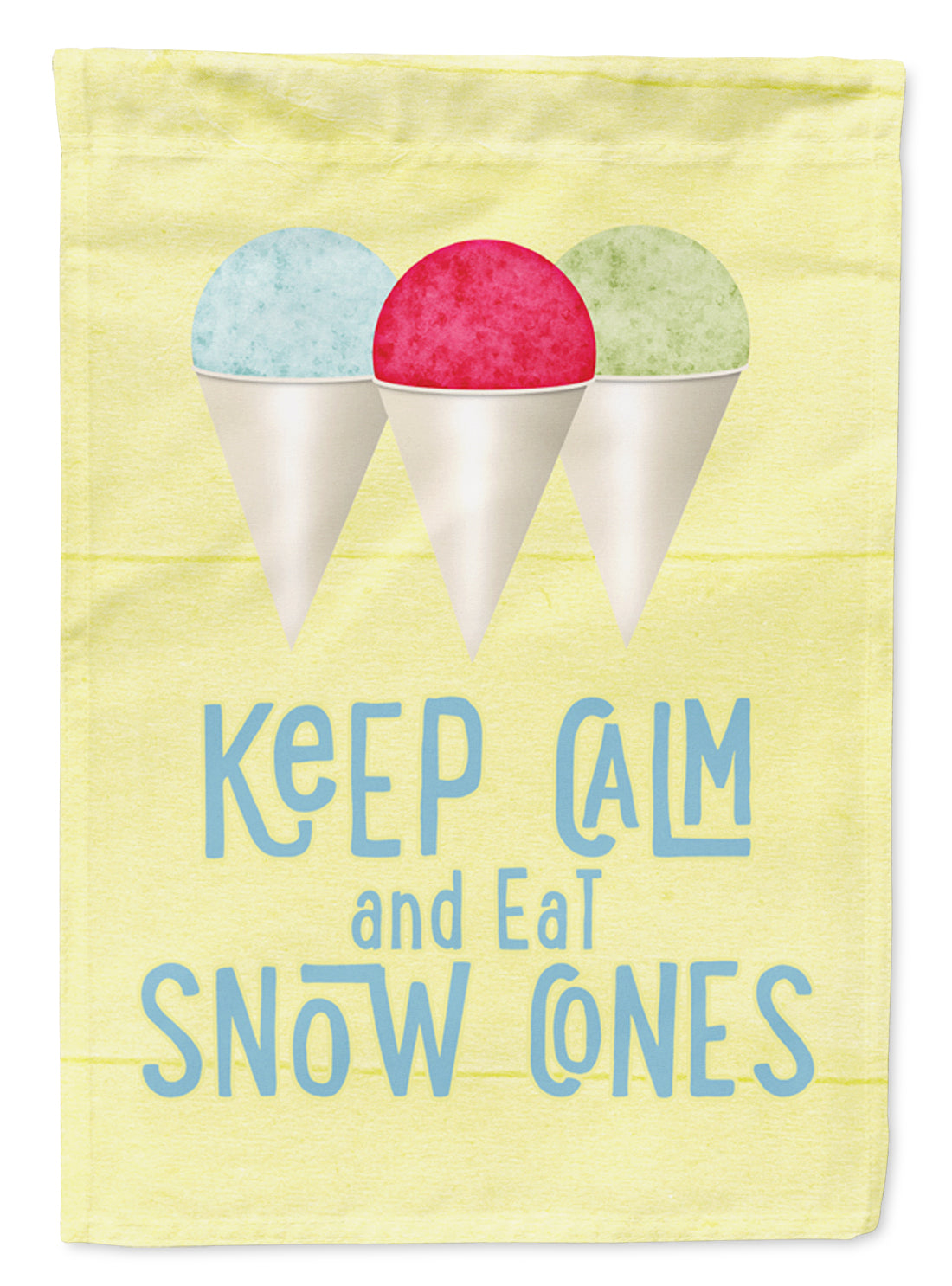 Keep calm and eat snow cones House Flag 28x40 Porch Sleeve Pole Decorative Outside Yard Banner Artwork Wall Hanging, Polyester