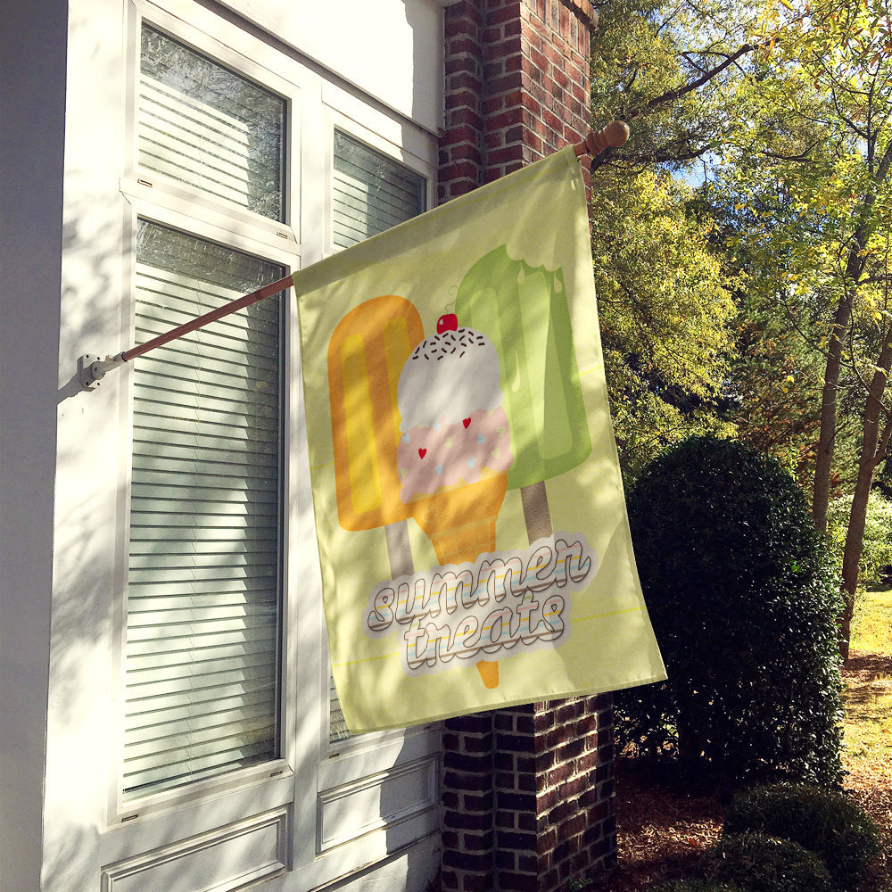 Summer Treats House Flag 28x40 Porch Sleeve Pole Decorative Outside Yard Banner Artwork Wall Hanging, Polyester