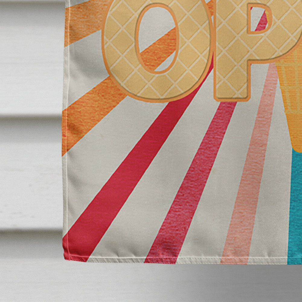 Ice Cream shop or stand Open House Flag 28x40 Porch Sleeve Pole Decorative Outside Yard Banner Artwork Wall Hanging, Polyester