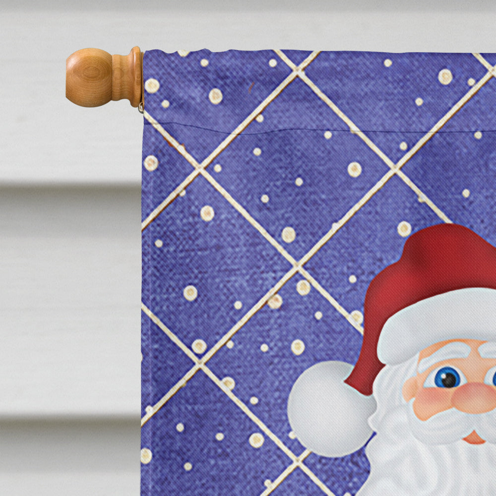 Santa Claus and Christmas Tree House Flag 28x40 Porch Sleeve Pole Decorative Outside Yard Banner Artwork Wall Hanging, Polyester
