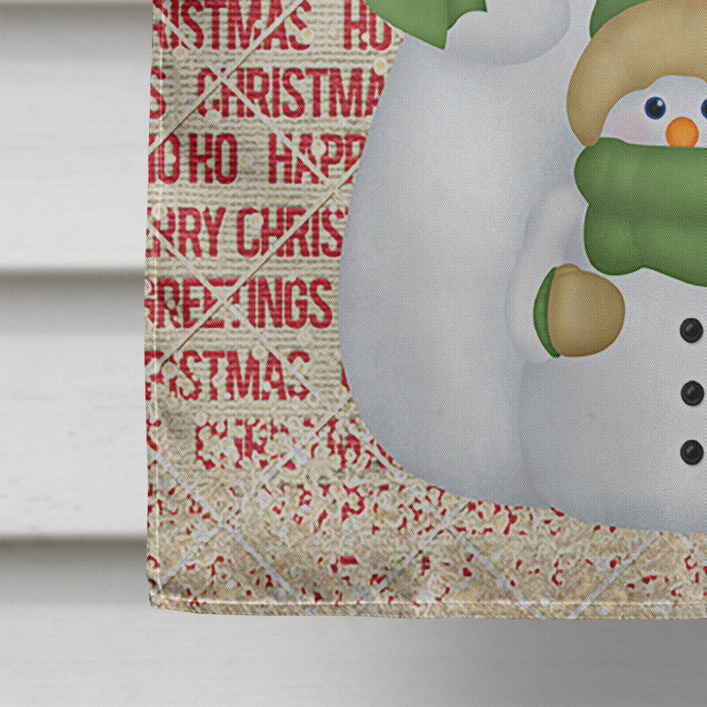 Snowman Family Snowpeople House Flag 28x40 Porch Sleeve Pole Decorative Outside Yard Banner Artwork Wall Hanging, Polyester