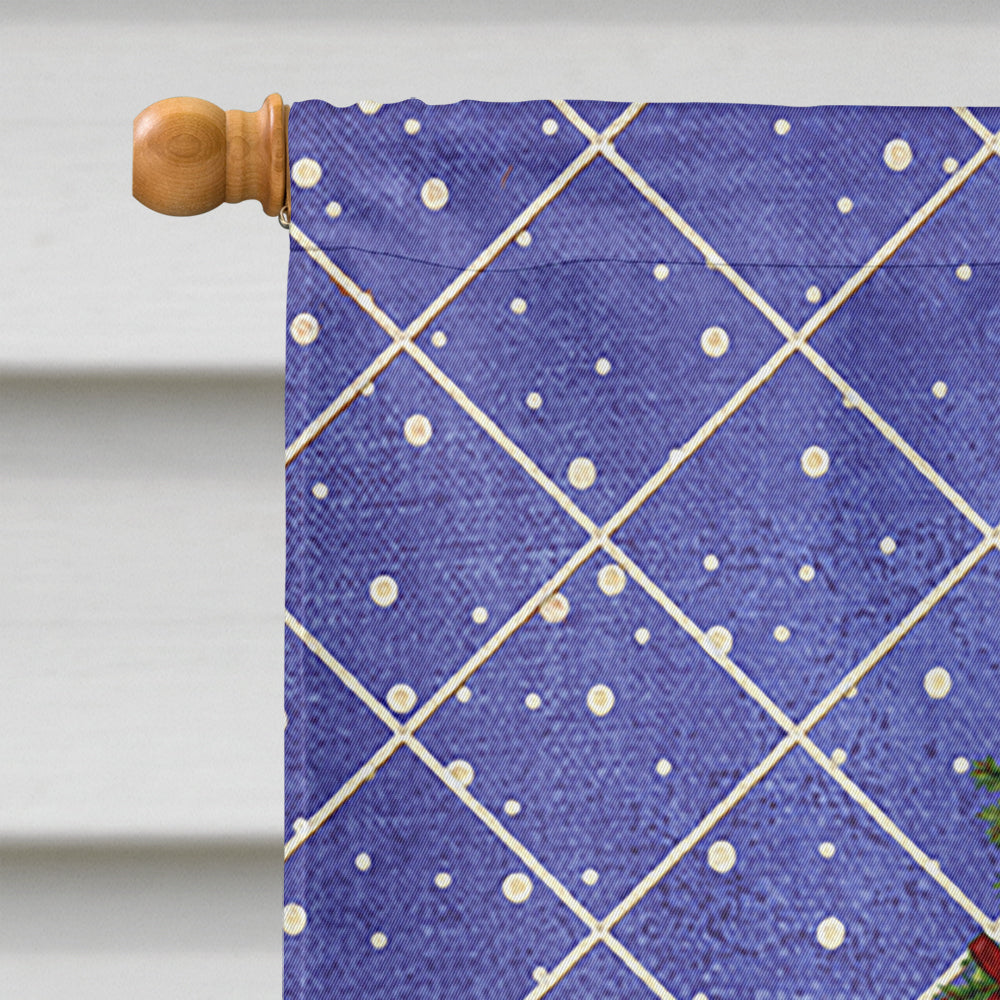 Christmas Tree Blue House Flag 28x40 Porch Sleeve Pole Decorative Outside Yard Banner Artwork Wall Hanging, Polyester