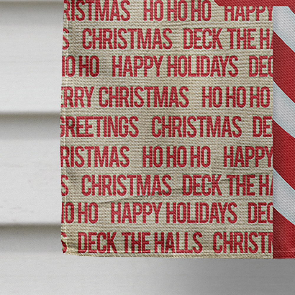 Santa Claus Stop Here Stop Sign House Flag 28x40 Porch Sleeve Pole Decorative Outside Yard Banner Artwork Wall Hanging, Polyester