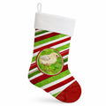 Baby Chick Candy Cane Holiday Christmas Holiday Stocking Double-Sided Print, Polyester Suede,11x18, Made in USA