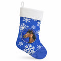 Horse Winter Snowflakes Holiday Holiday Stocking Double-Sided Print, Polyester Suede,11x18, Made in USA