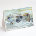 Oysters Watercolor Greeting Cards Pack of 8 Blank Cards with Envelopes Whimsical A7 Size 5x7