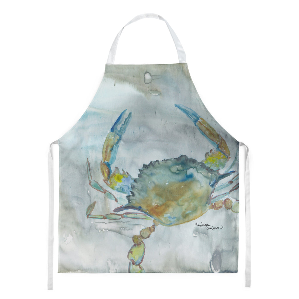 Blue Crab #2 Watercolor Apron Cooking Kitchen Server Baking Crafts Gardening for Adult Women Men, Unisex, Large, Multicolor