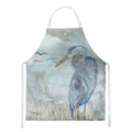 Blue Heron Watercolor Apron Cooking Kitchen Server Baking Crafts Gardening for Adult Women Men, Unisex, Large, Multicolor