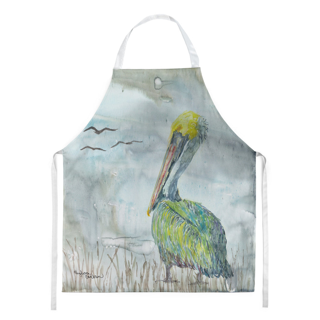 Pelican Watercolor Apron Cooking Kitchen Server Baking Crafts Gardening for Adult Women Men, Unisex, Large, Multicolor