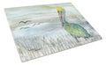 Pelican Watercolor Cutting Board Tempered Glass Kitchen Cutting Surface, Heat Resistant Chopping, Non-Slip Feet, Food Prep & Serving