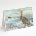 Brown Pelican Watercolor Greeting Cards Pack of 8 Blank Cards with Envelopes Whimsical A7 Size 5x7