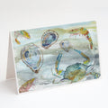 Crab, Shrimp and Oyster Watercolor Greeting Cards Pack of 8 Blank Cards with Envelopes Whimsical A7 Size 5x7