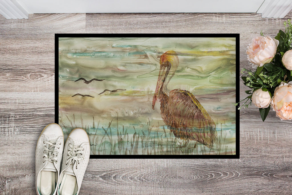 Brown Pelican Sunset Doormat Indoor Outdoor 18H X 27W Front Door Mat Rugs for Entryway, Non Slip Washable