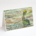 Pelican Sunset Greeting Cards Pack of 8 Blank Cards with Envelopes Whimsical A7 Size 5x7