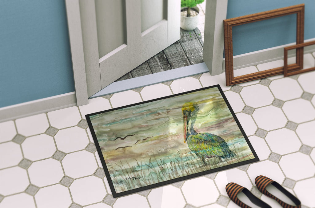 Pelican Sunset Doormat Indoor Outdoor 24H X 36W Front Door Mat Rugs for Entryway, Non Slip Washable Low Pile,