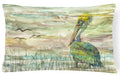 Pelican Sunset Decorative Throw Pillow 12x16 Indoor Outdoor Accent Cushion, Fabric Cover with Insert for Sofa, Bed, Porch & Living Room