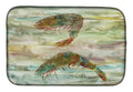 Shrimp Sunset Dish Drying Mat Absorbent Dish Drying Mat Pad for Kitchen Counter Dish Drainer Mat for Countertop, 14 x 21", Multicolor