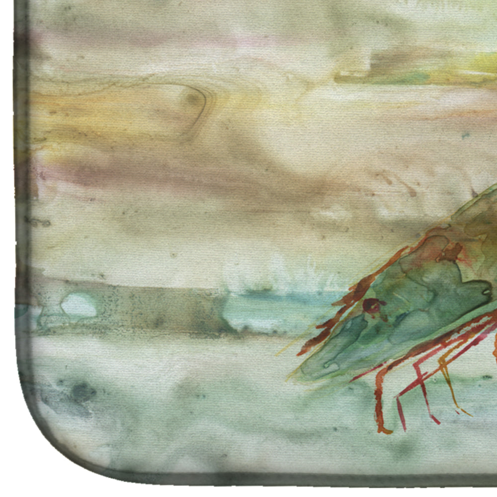 Shrimp Sunset Dish Drying Mat Absorbent Dish Drying Mat Pad for Kitchen Counter Dish Drainer Mat for Countertop, 14 x 21", Multicolor