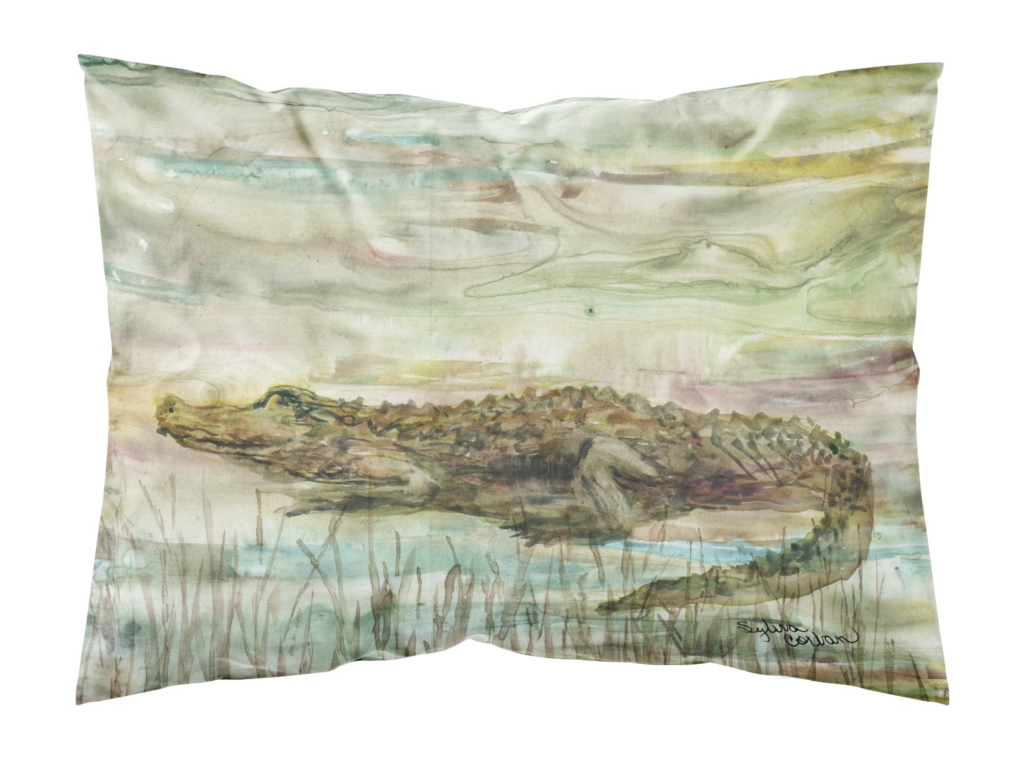 Alligator Sunset Standard Pillowcase Lightweight Super Soft Easy Care Decorative Artwork Pillowcase, Standard