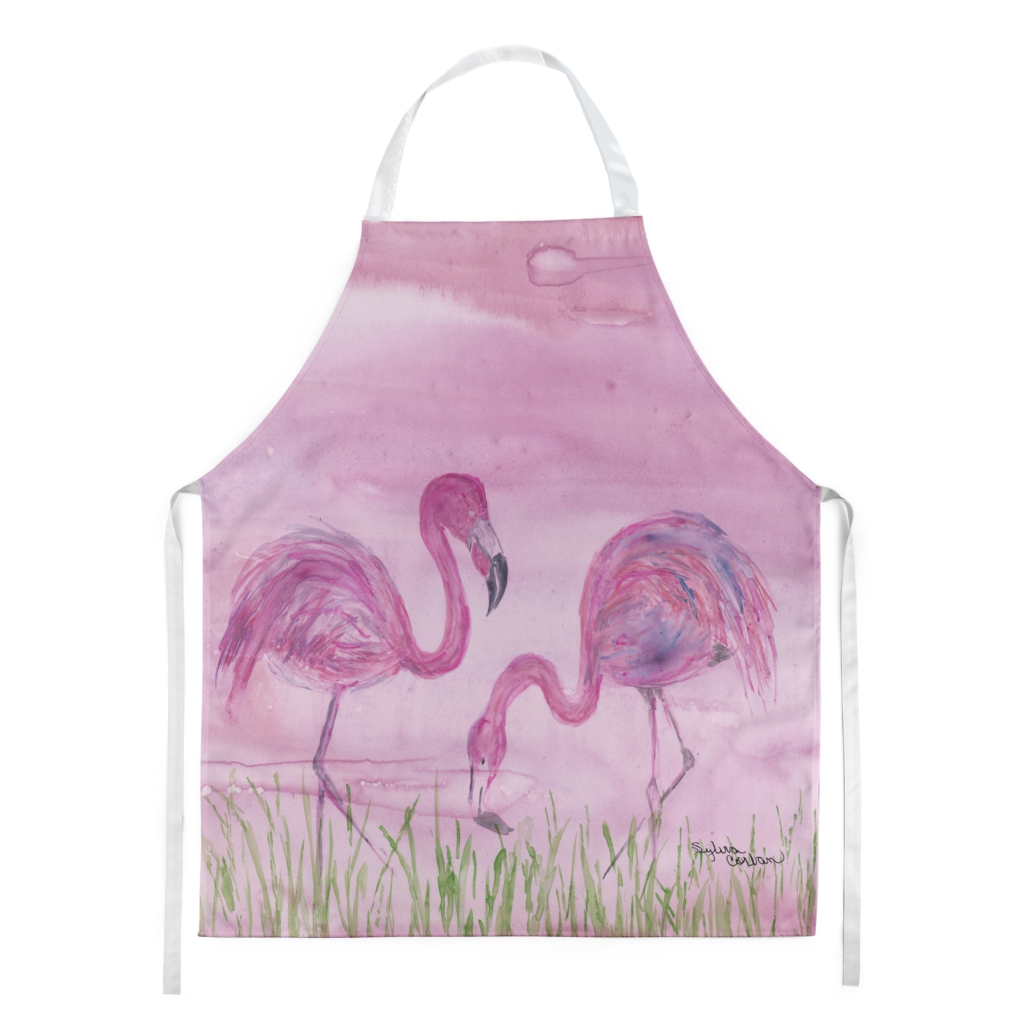 Flamingos Apron Cooking Kitchen Server Baking Crafts Gardening for Adult Women Men, Unisex, Large, Multicolor