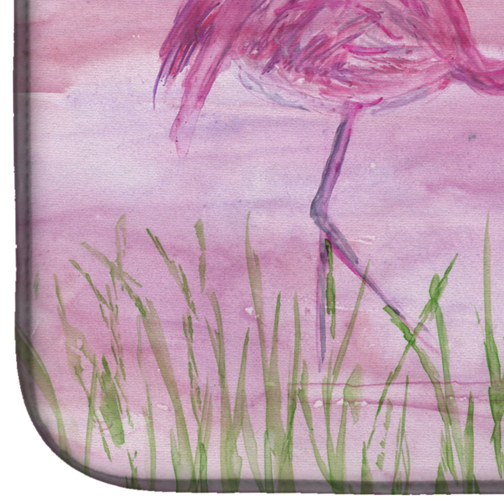 Flamingos Dish Drying Mat Absorbent Dish Drying Mat Pad for Kitchen Counter Dish Drainer Mat for Countertop, 14 x 21", Multicolor