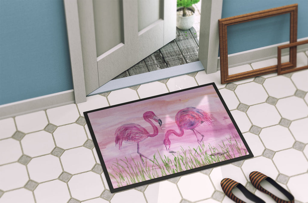 Flamingos Doormat Indoor Outdoor 24H X 36W Front Door Mat Rugs for Entryway, Non Slip Washable Low Pile,
