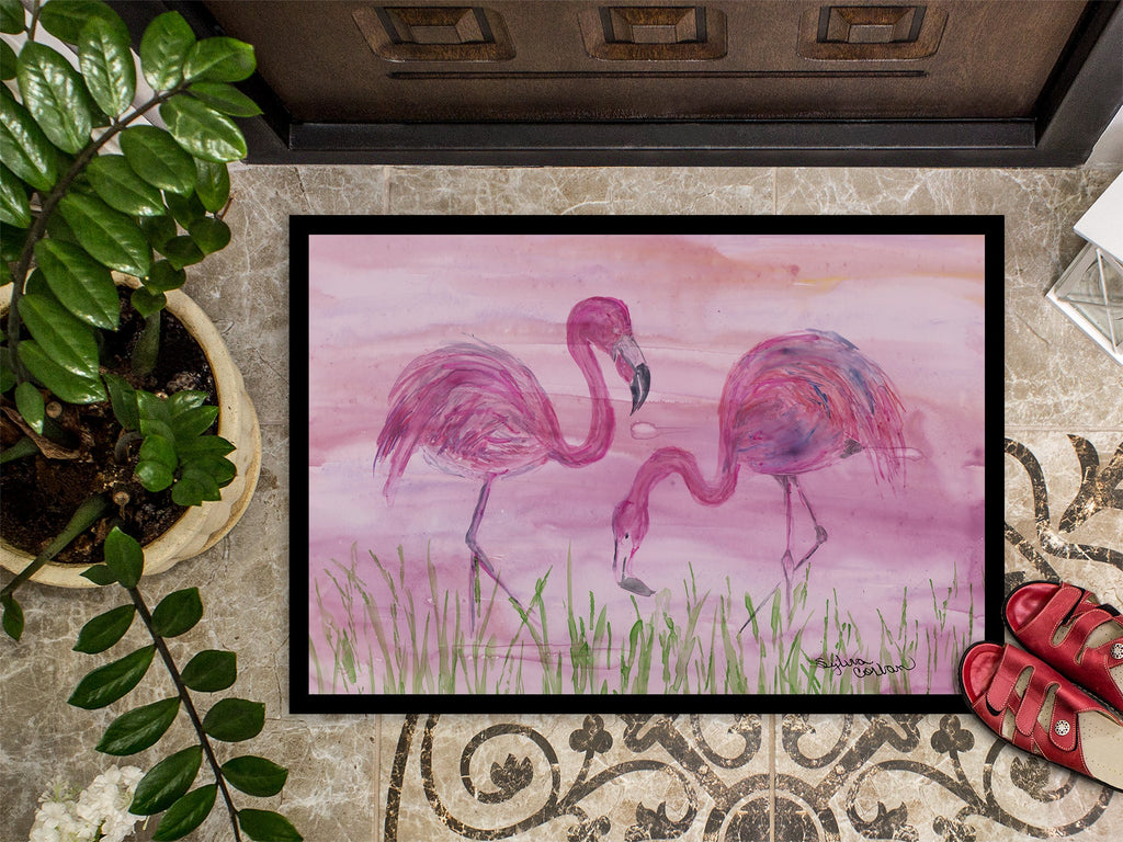 Flamingos Doormat Indoor Outdoor 18H X 27W Front Door Mat Rugs for Entryway, Non Slip Washable