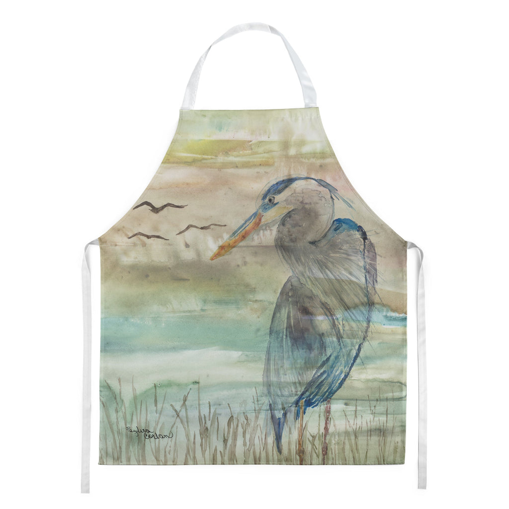 Blue Heron Sunset Apron Cooking Kitchen Server Baking Crafts Gardening for Adult Women Men, Unisex, Large, Multicolor