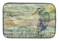 Blue Heron Sunset Dish Drying Mat Absorbent Dish Drying Mat Pad for Kitchen Counter Dish Drainer Mat for Countertop, 14 x 21", Multicolor