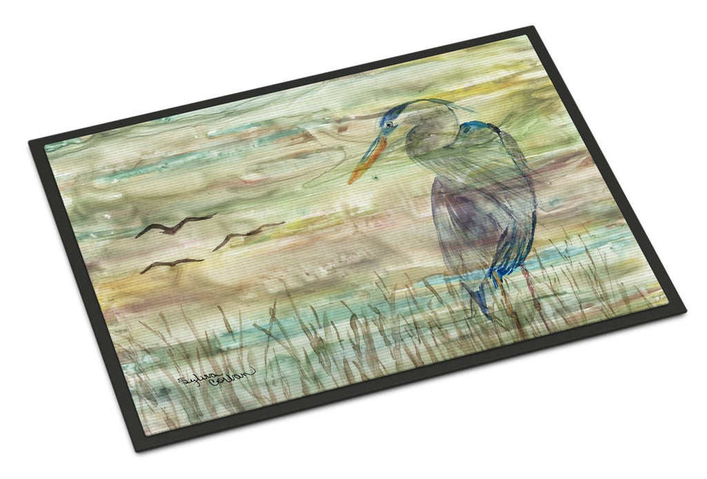 Blue Heron Sunset Doormat Indoor Outdoor 24H X 36W Front Door Mat Rugs for Entryway, Non Slip Washable Low Pile,