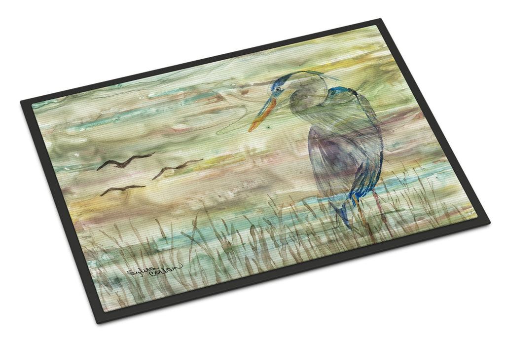 Blue Heron Sunset Doormat Indoor Outdoor 18H X 27W Front Door Mat Rugs for Entryway, Non Slip Washable