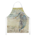 Blue Heron Yellow Sky Apron Cooking Kitchen Server Baking Crafts Gardening for Adult Women Men, Unisex, Large, Multicolor