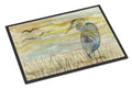 Blue Heron Yellow Sky Doormat Indoor Outdoor 18H X 27W Front Door Mat Rugs for Entryway, Non Slip Washable