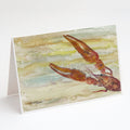 Crawfish Yellow Sky Greeting Cards Pack of 8 Blank Cards with Envelopes Whimsical A7 Size 5x7